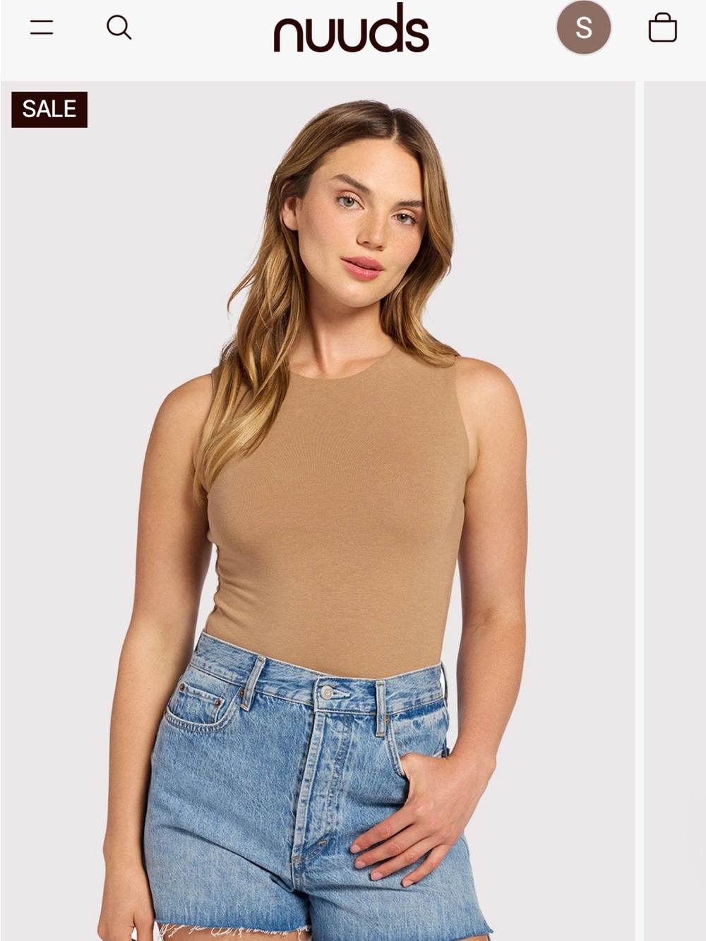 NUUDS Classic Crewneck tank bodysuit